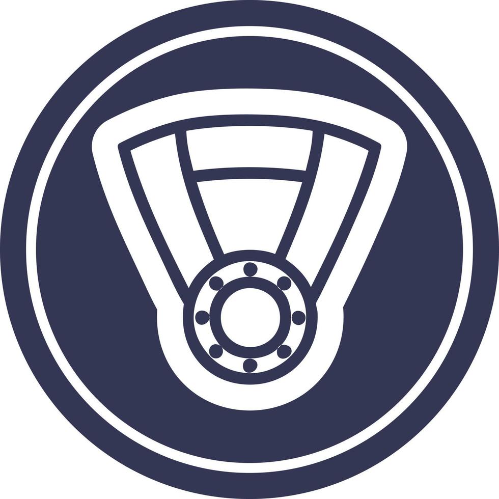 medal award circular icon vector