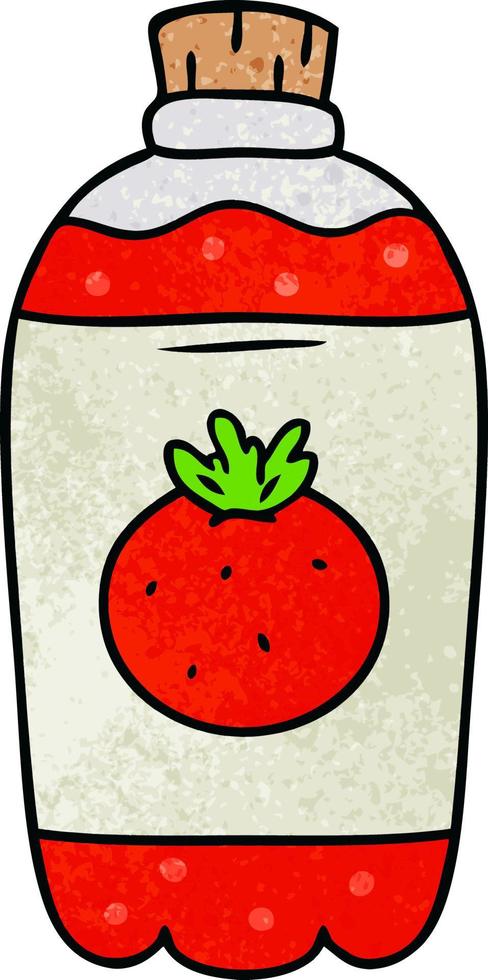 textured cartoon doodle of orange pop vector