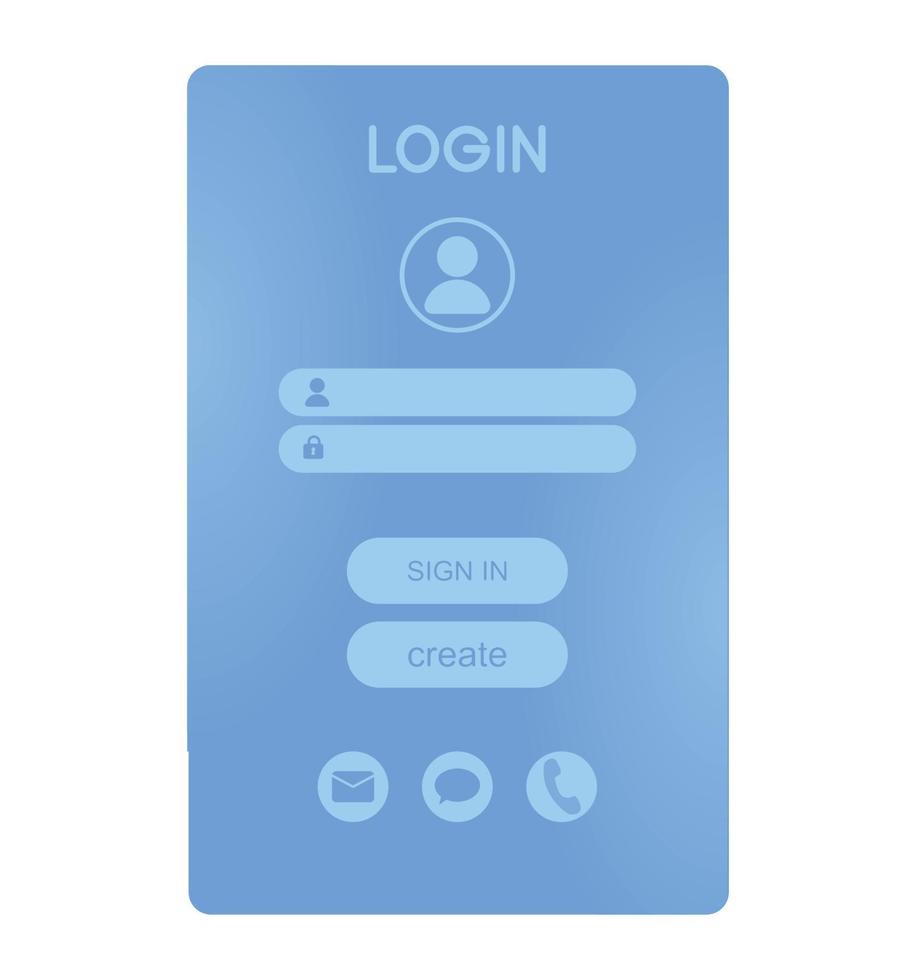 blue access login template vector