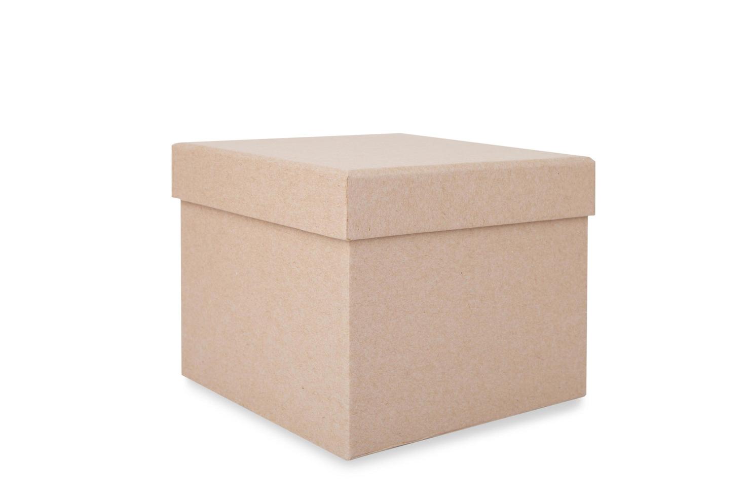 Cardboard box isolated on a white background photo