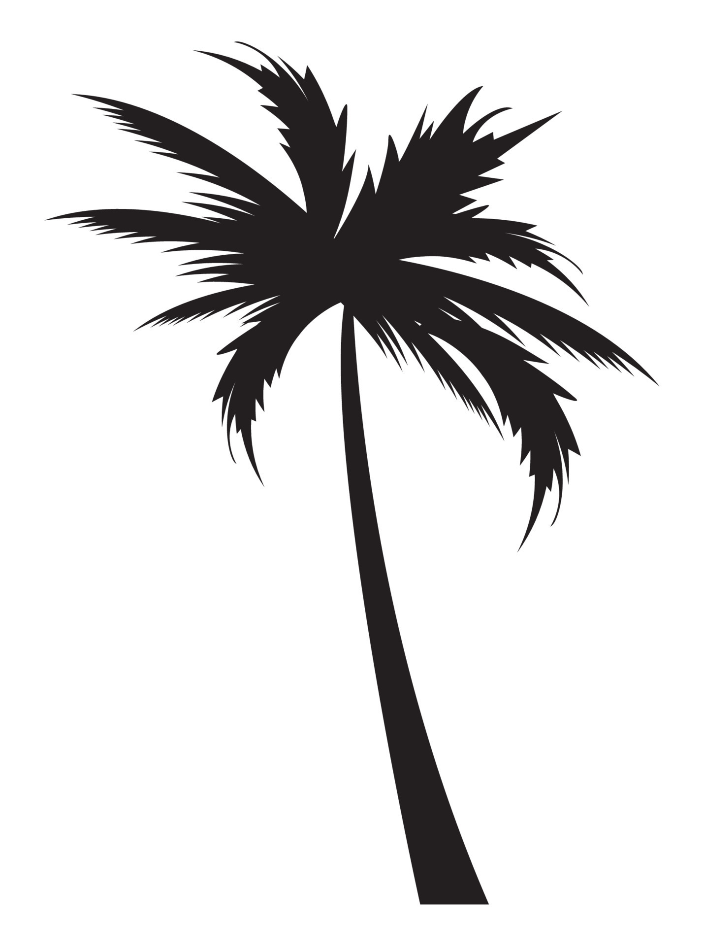 beach tree palm silhouette 10436366 Vector Art at Vecteezy