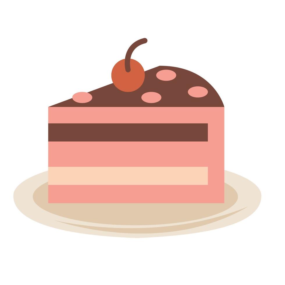 sweet cake portion vector