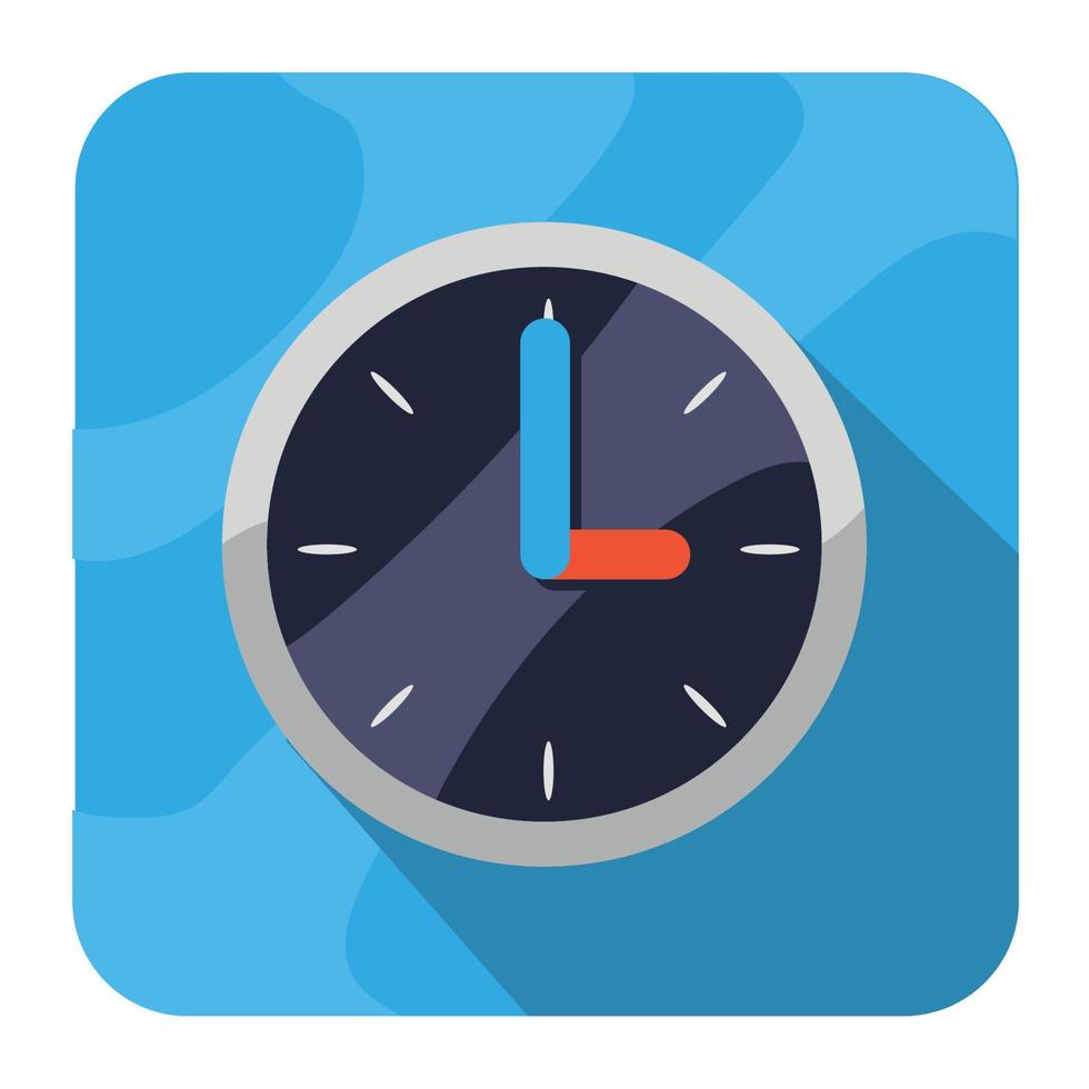 time blue app button vector