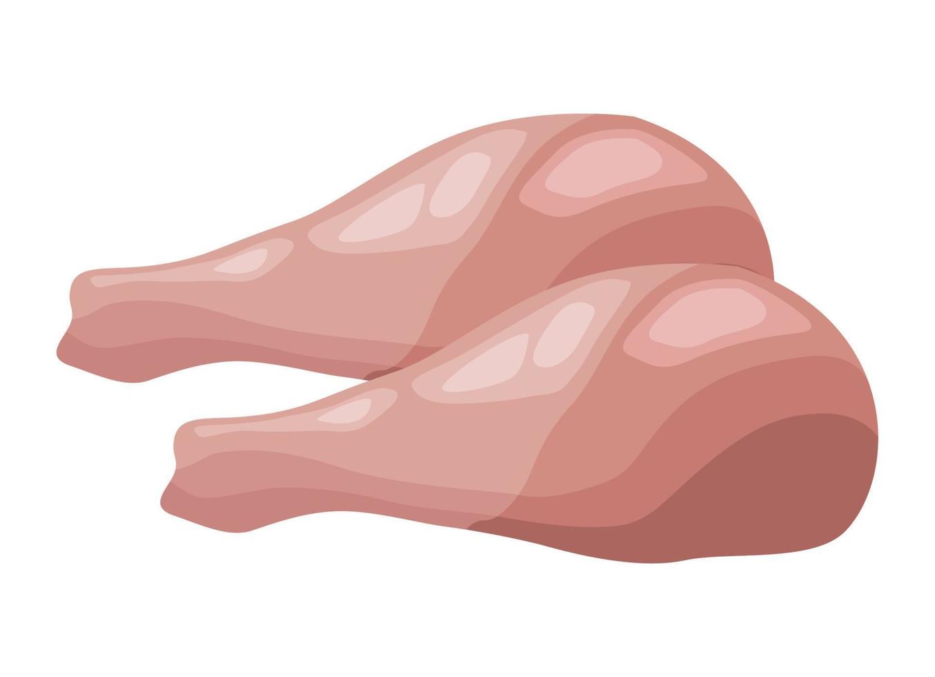 proteína de muslo de pollo vector