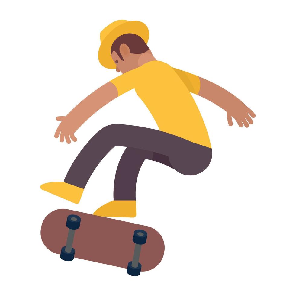 skater boy wearing hat vector