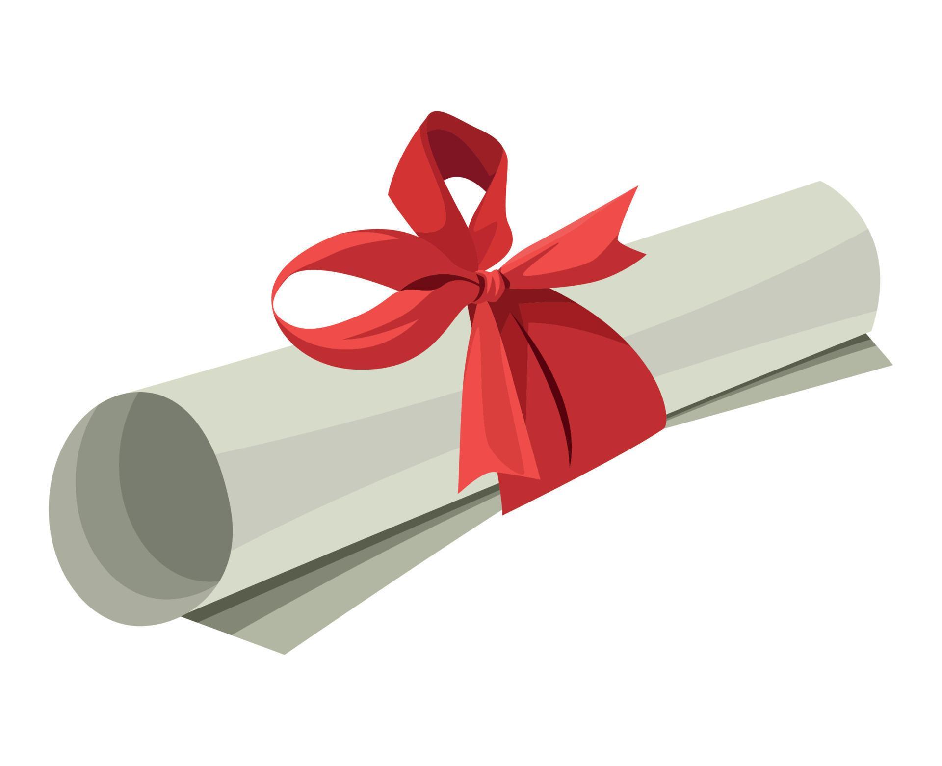 graduation certificate diploma roll 10436464 Vector Art at Vecteezy