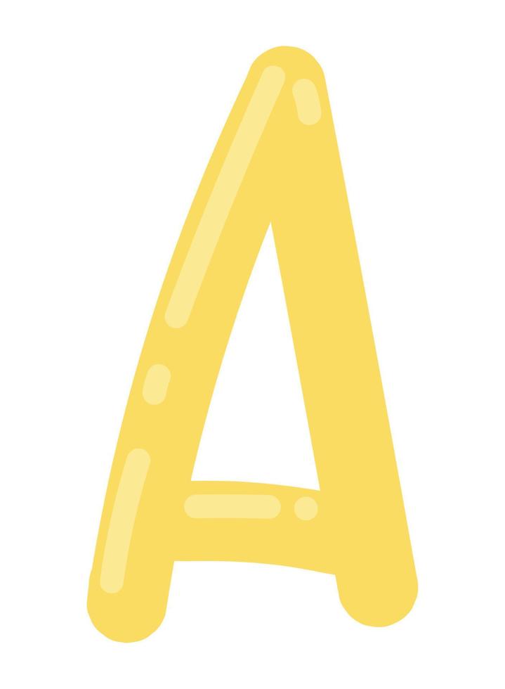 kid alphabet letter A vector