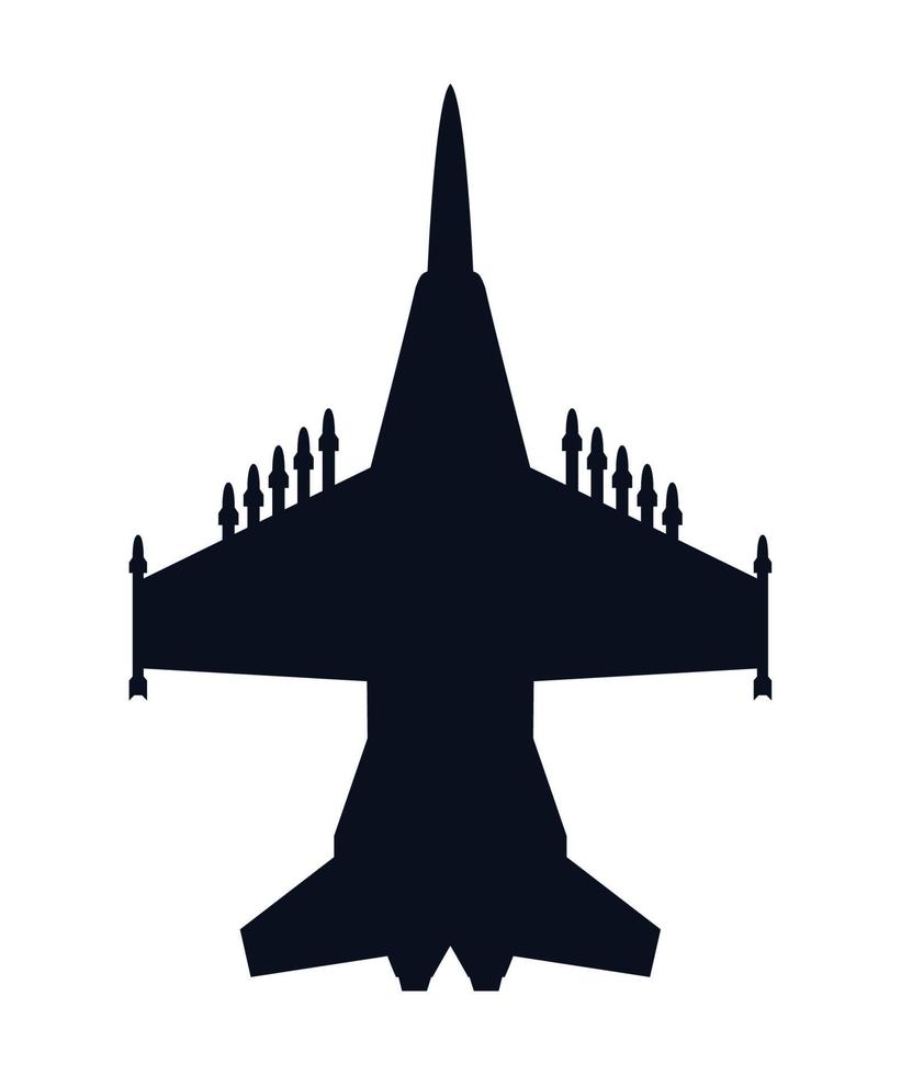 airforce airplane flying silhouette vector