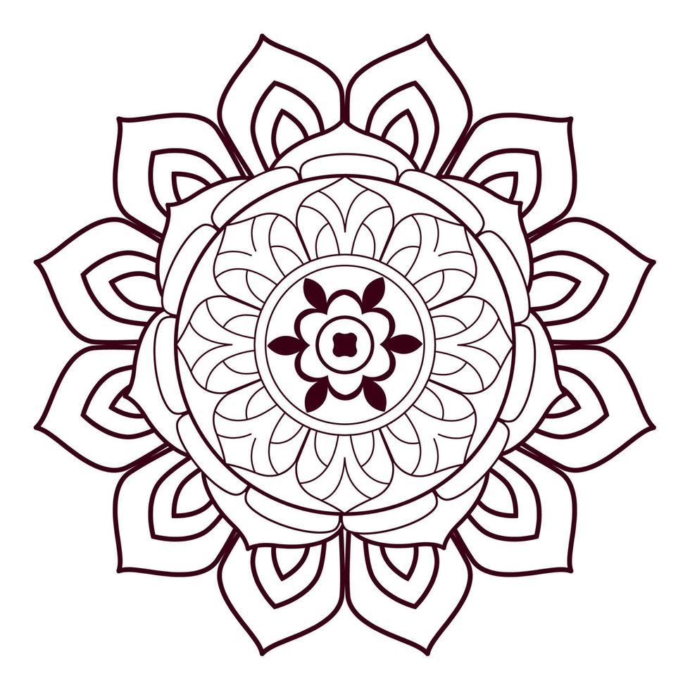 monochrome mandala ethnic vector