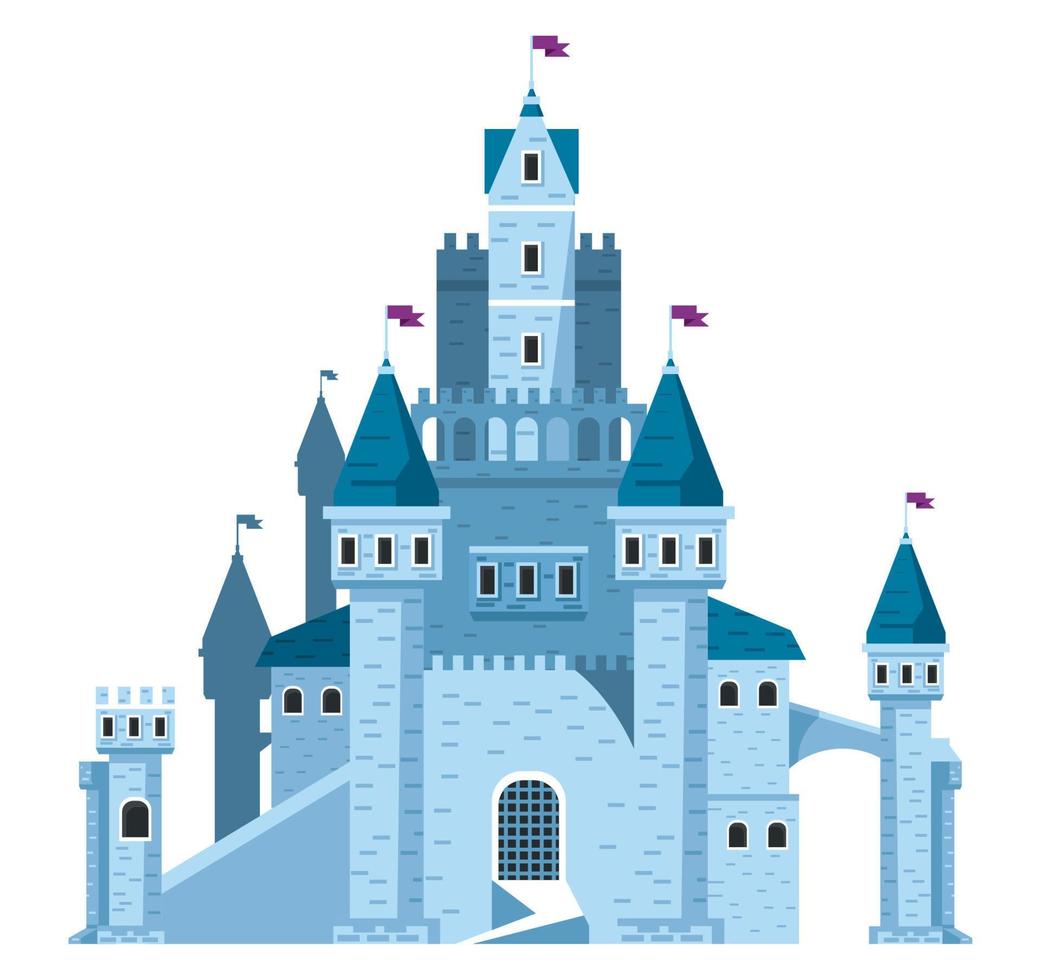 blue stone castle vector