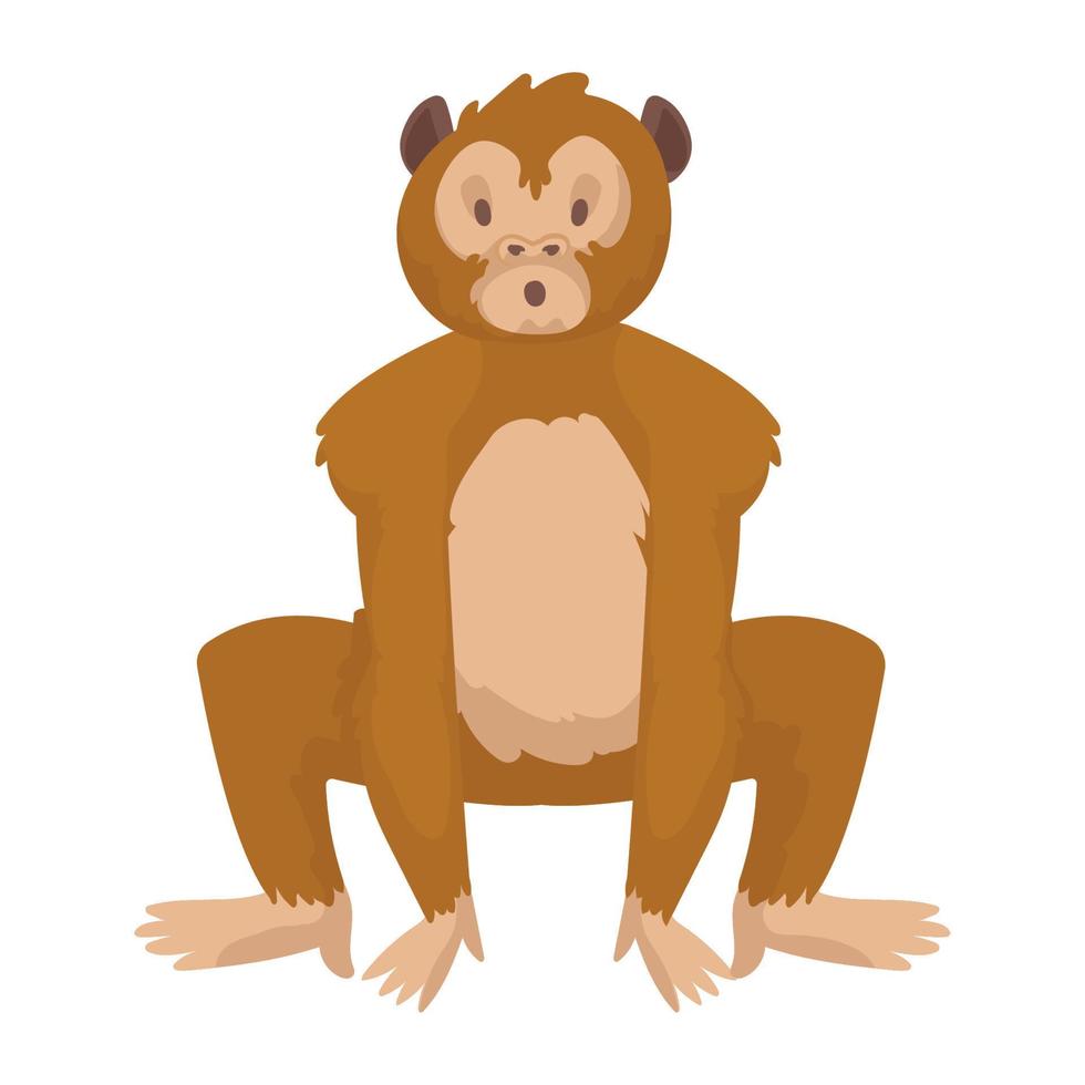 cute monkey animal kid vector