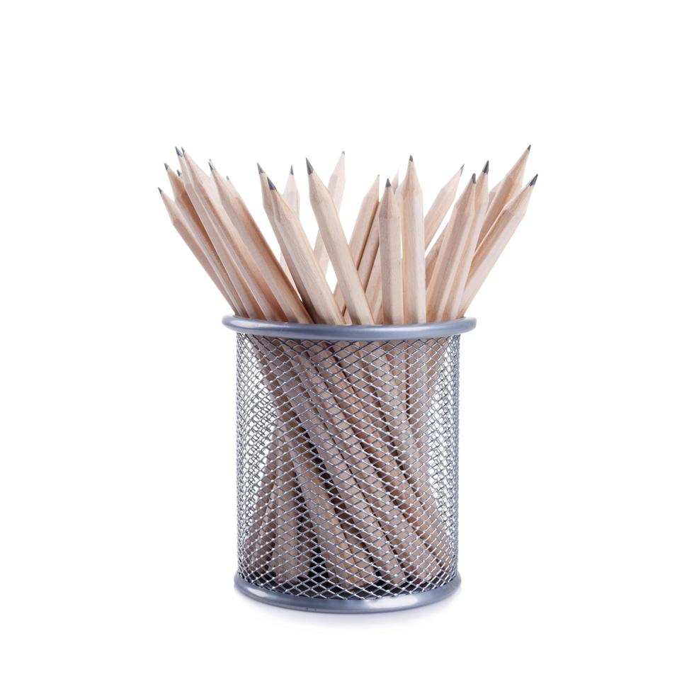 Pencils in a basket photo