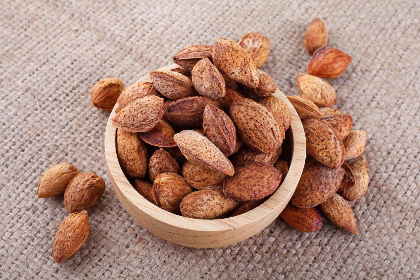 almonds nuts in bowl photo