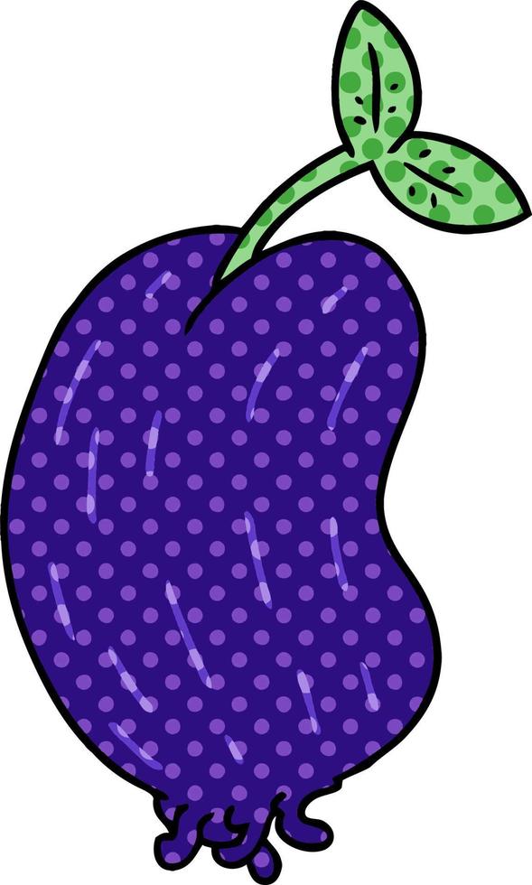 cartoon of a sprouting bean vector