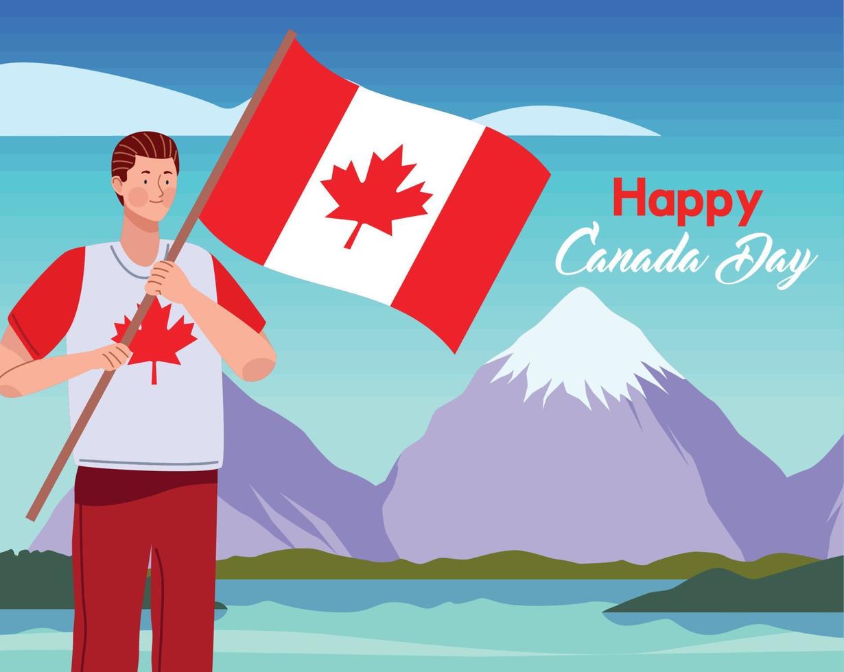 canada day lettering vector