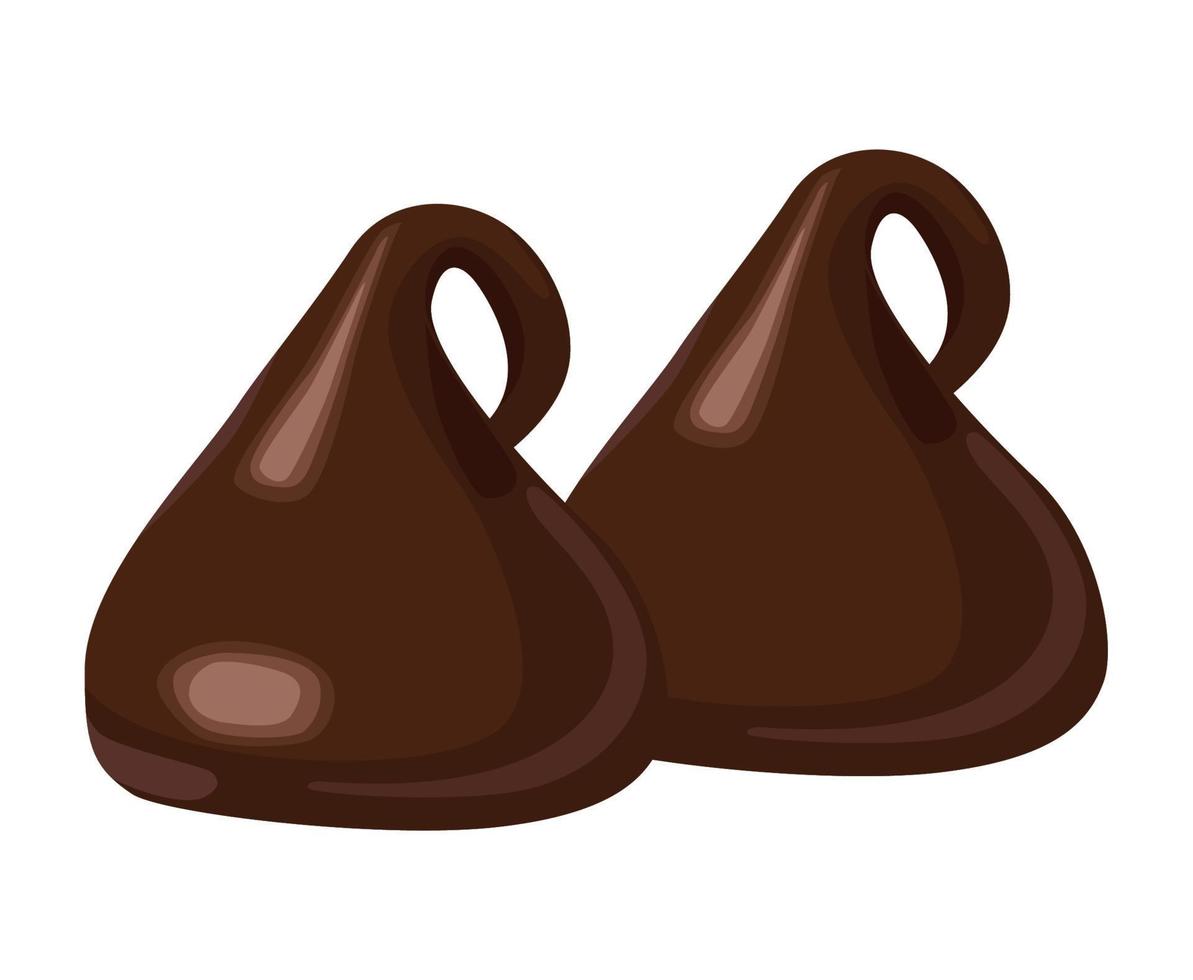 sweet chocolate drops vector