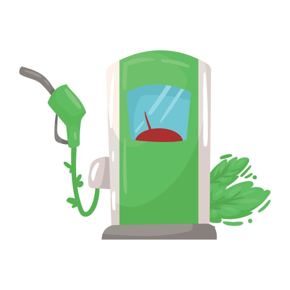 ecology fuel station pump vector