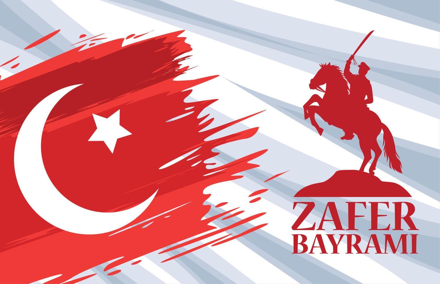 zafer bayrami card vector