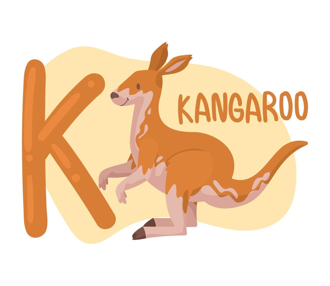 kangaroo and k letter vector