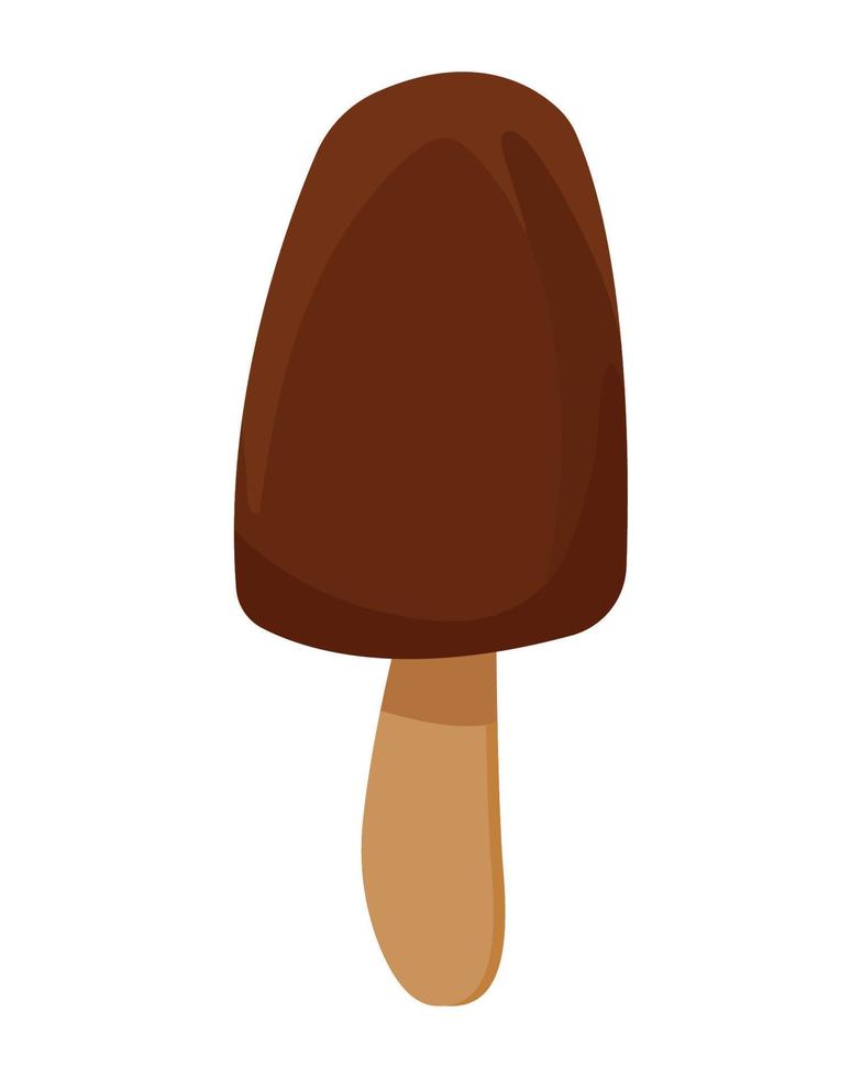 helado de chocolate vector