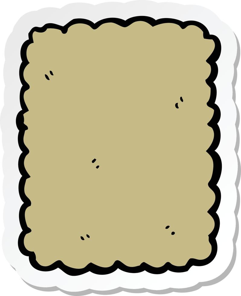 sticker of a cartoon biscuit vector