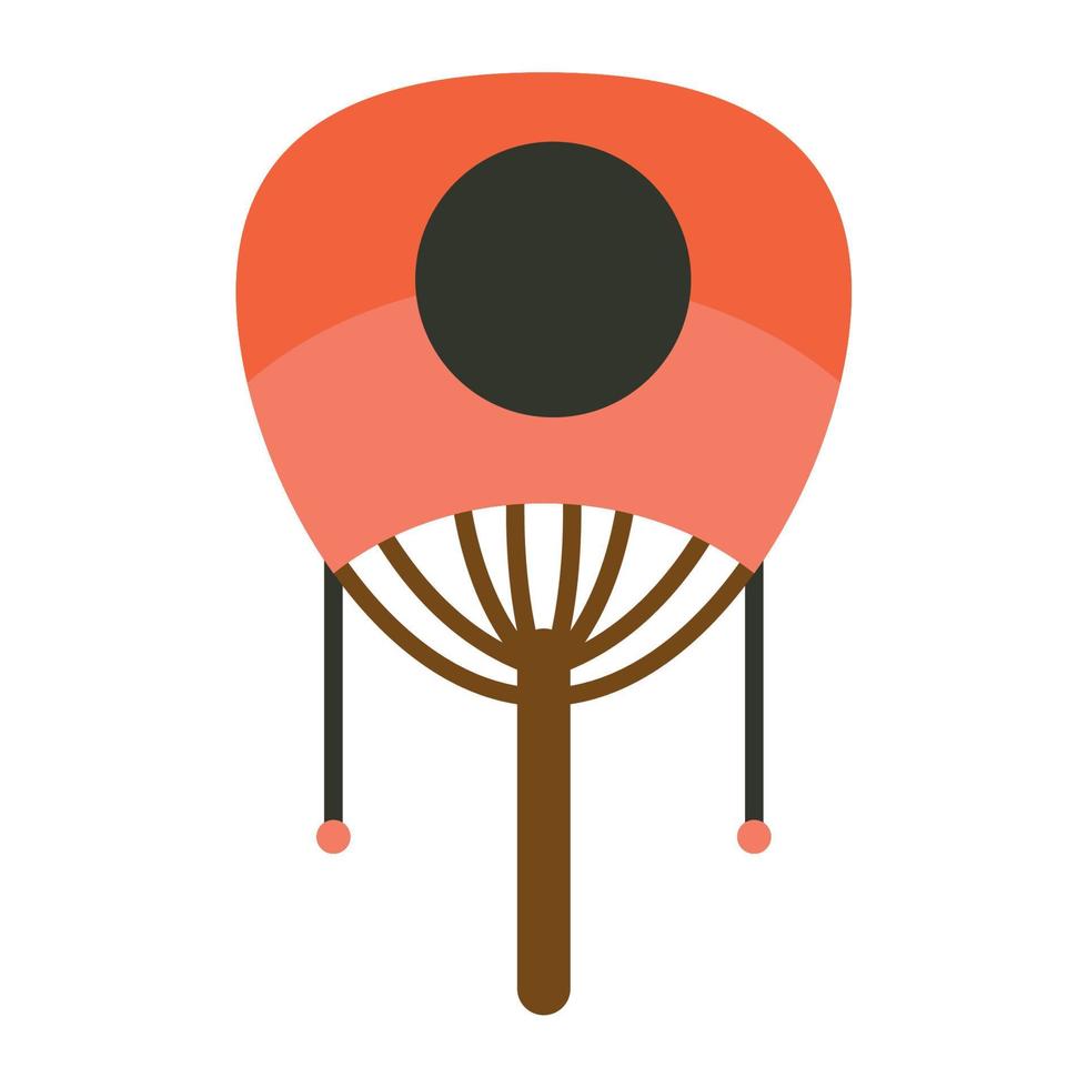 hand fan japanese culture vector