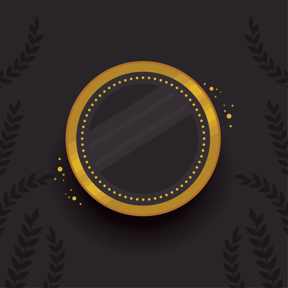 golden circular frame vector