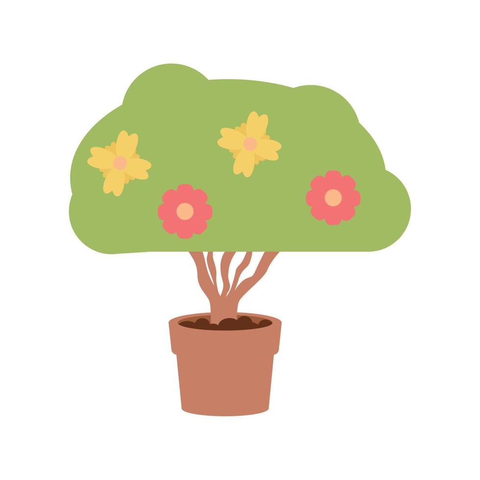 plantas florales de jardin vector