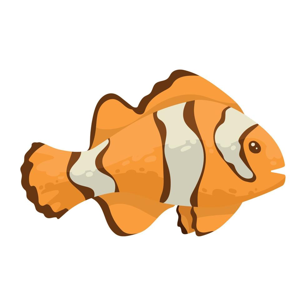 pez payaso sealife animal vector