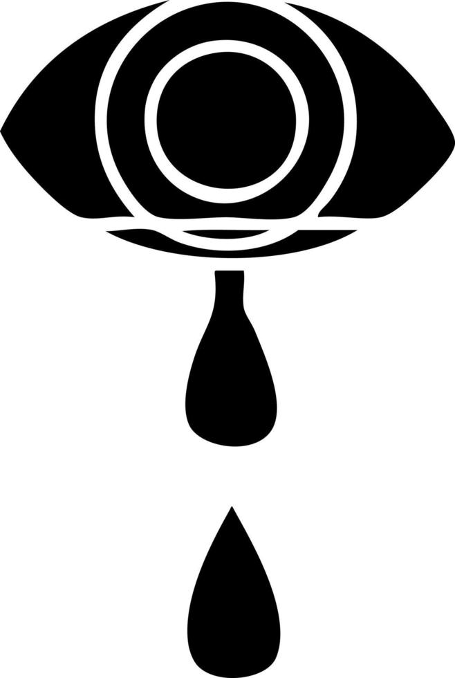 flat symbol crying eye vector