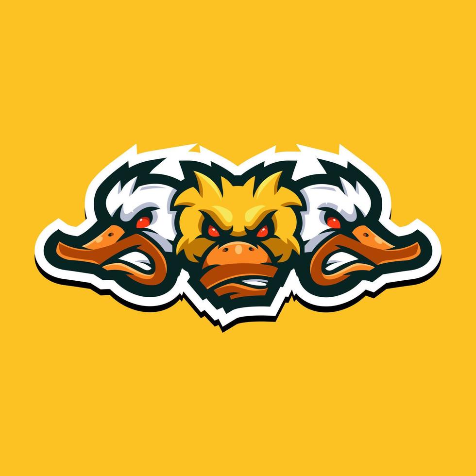 Duck mascot logo vector