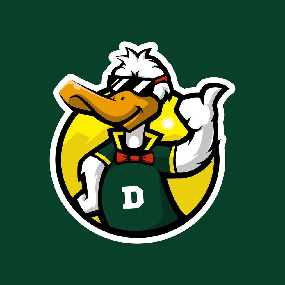 logotipo de la mascota del pato vector