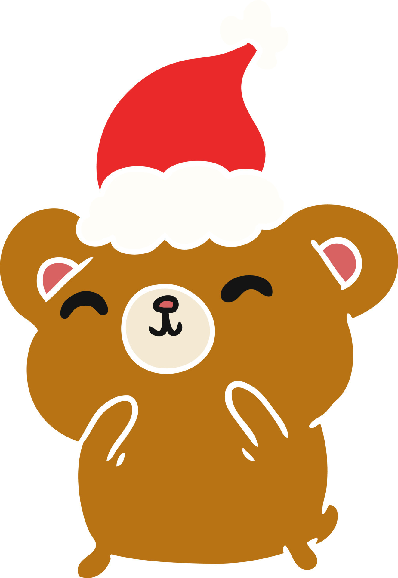 dibujos animados de navidad de oso kawaii 10438124 Vector en Vecteezy