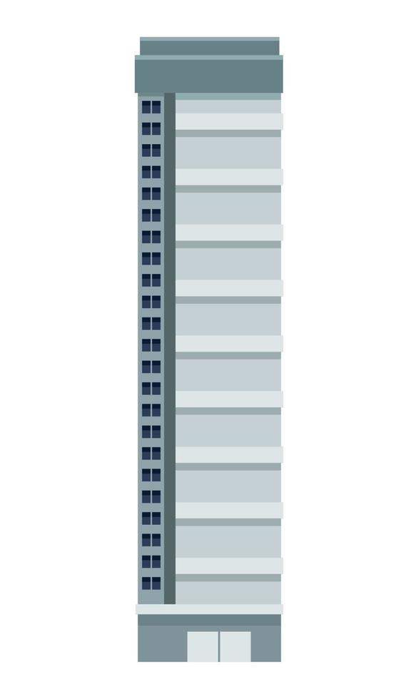 gray building color facade vector