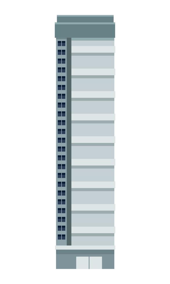 fachada de color de edificio gris vector