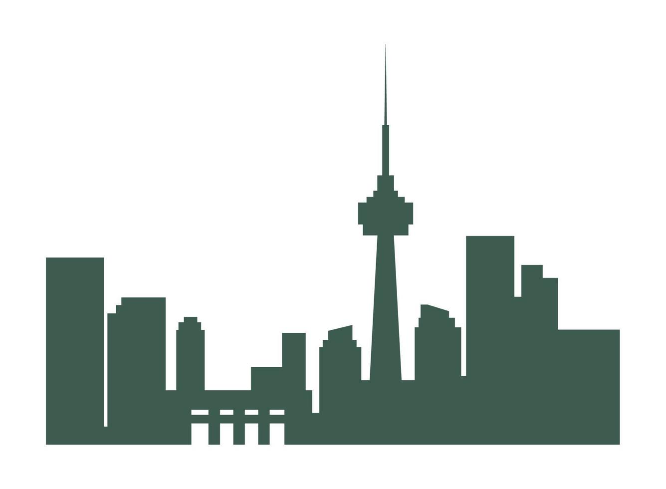 toronto cityscape silhouette vector