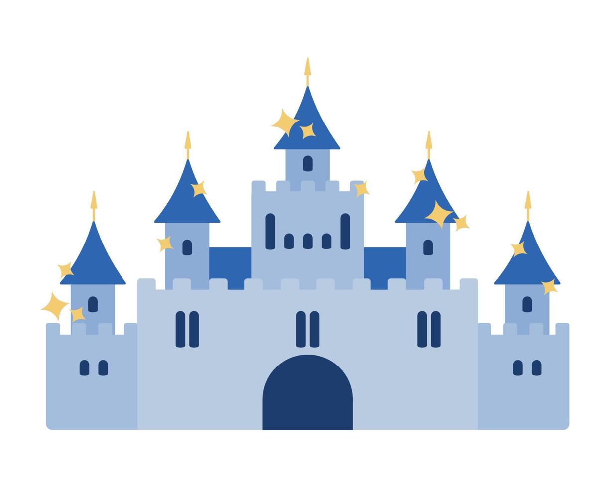 magic castle facade vector