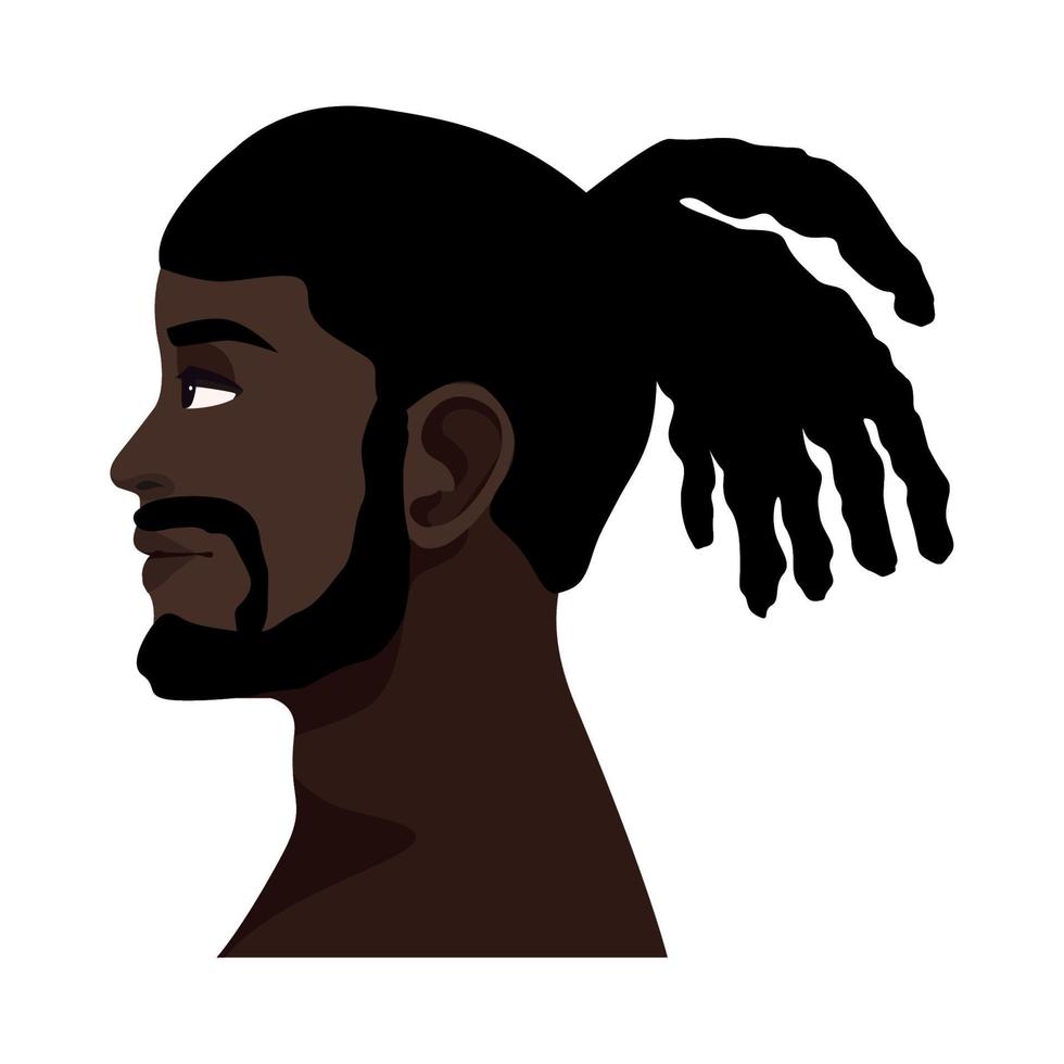 personaje joven rasta hombre vector