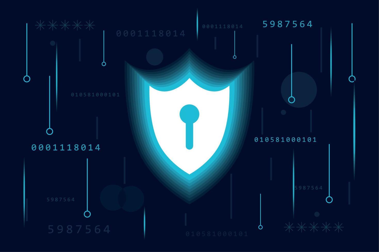 shield and numbers vector