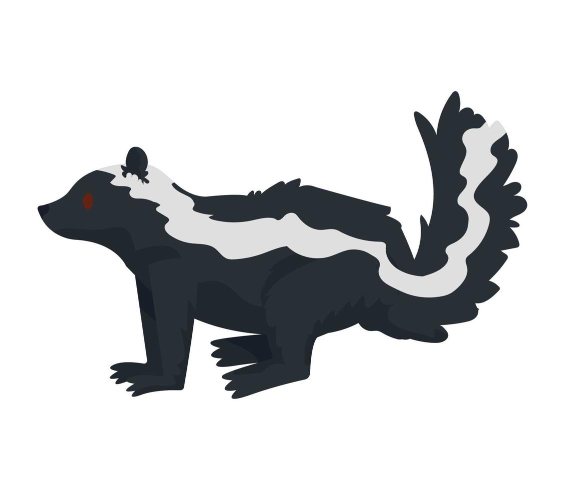 skunk cute animal kid vector