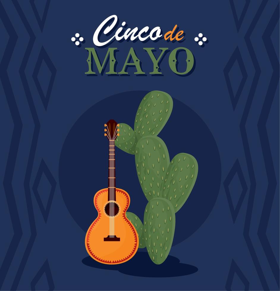 cinco de mayo lettering vector