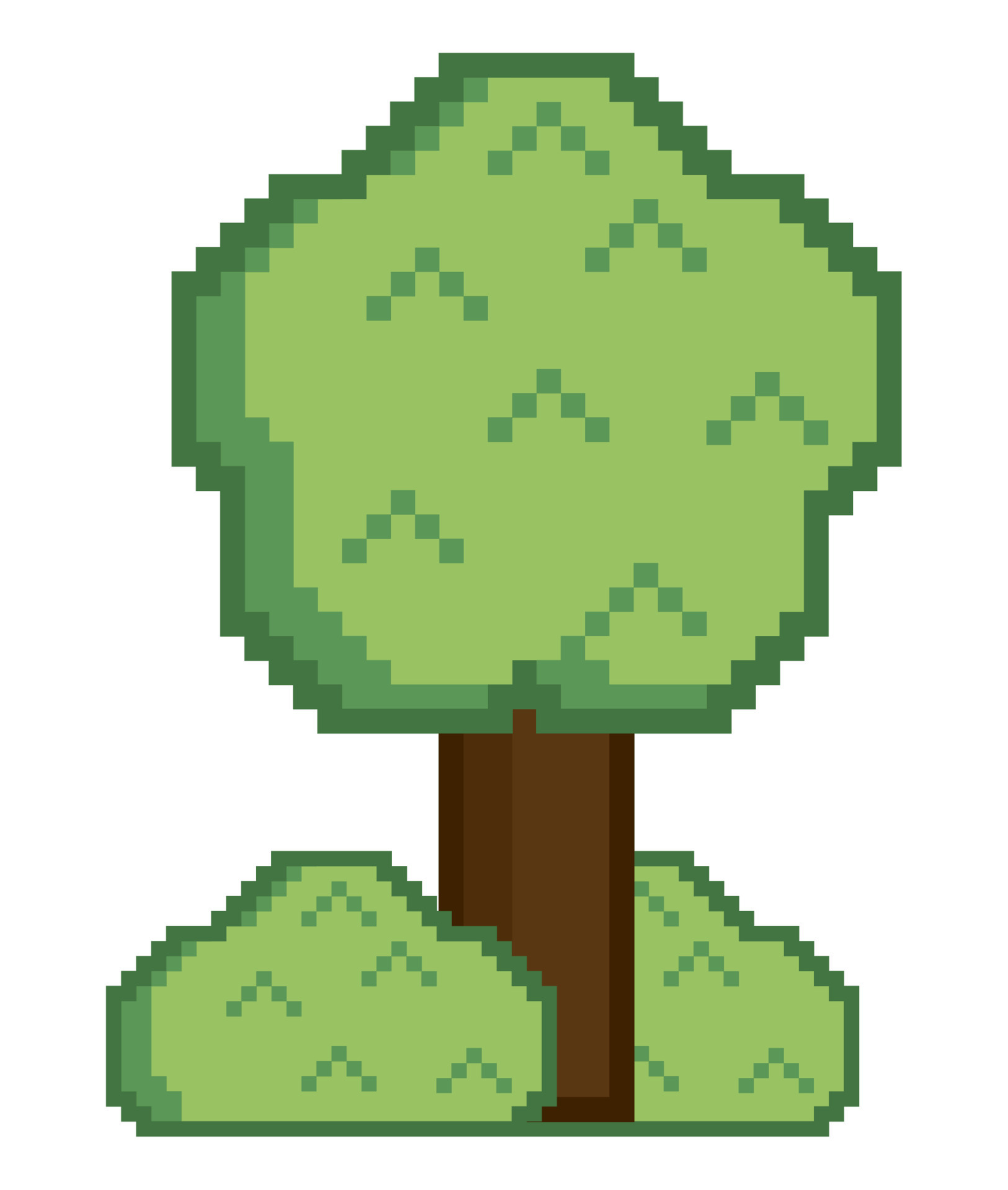 tree pixel art 10438493 Vector Art at Vecteezy