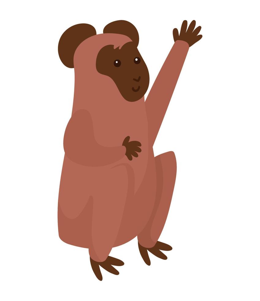 cute monkey animal wild vector