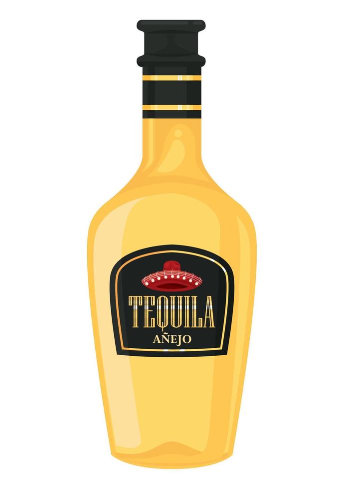 tequila bottle drink vector
