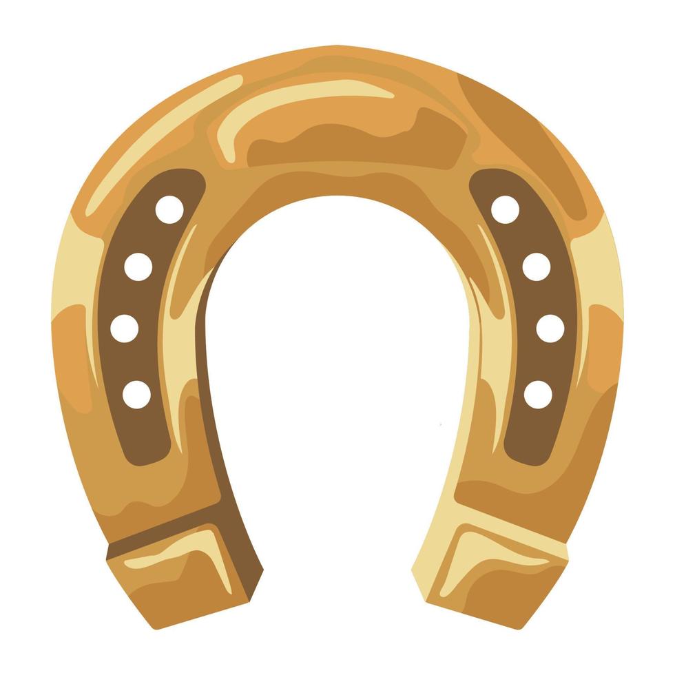 wild west golden horseshoe vector