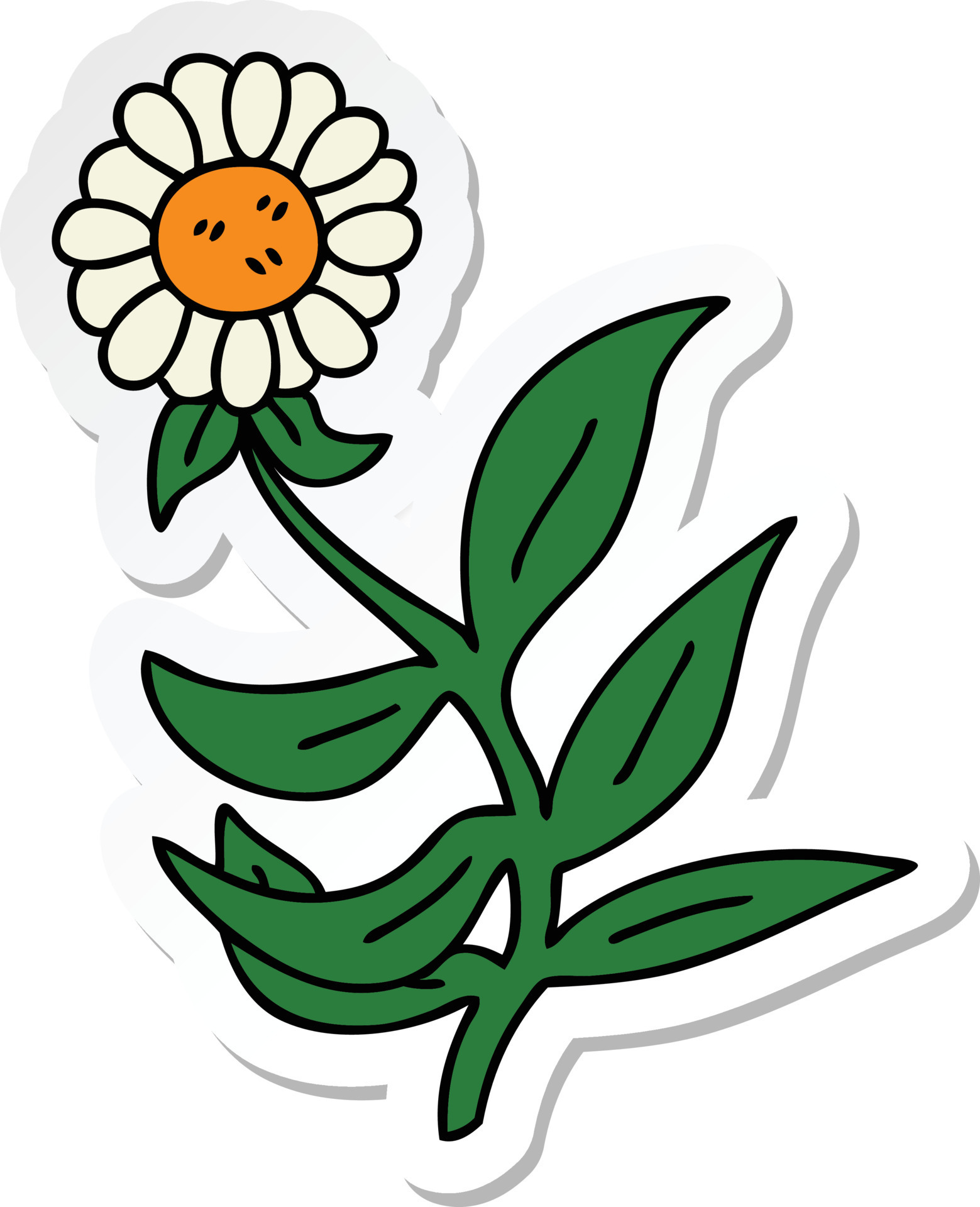 sticker of a quirky hand drawn cartoon daisy flower 10438978 Vector Art at Vecteezy sticker of a quirky hand drawn cartoon daisy flower 10438978 Vector Art at Vecteezy