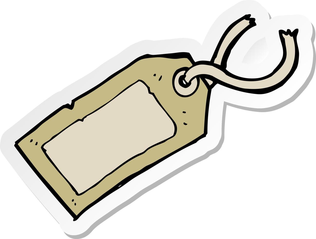 sticker of a cartoon luggage tag vector