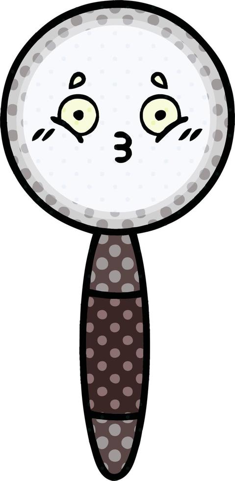 comic book style cartoon magnifying glass vector