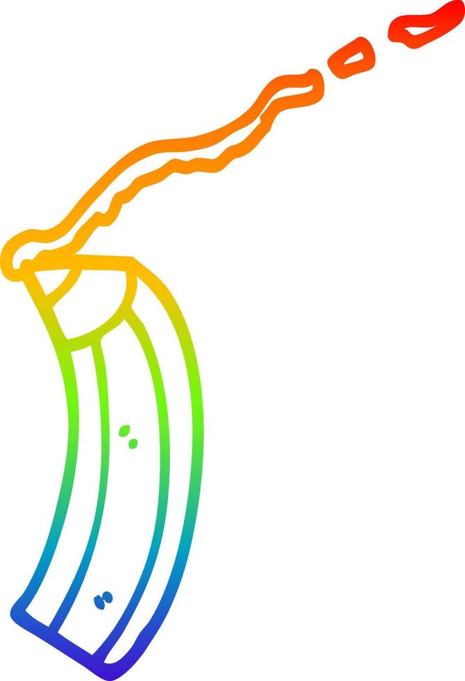 rainbow gradient line drawing cartoon colored pencil vector