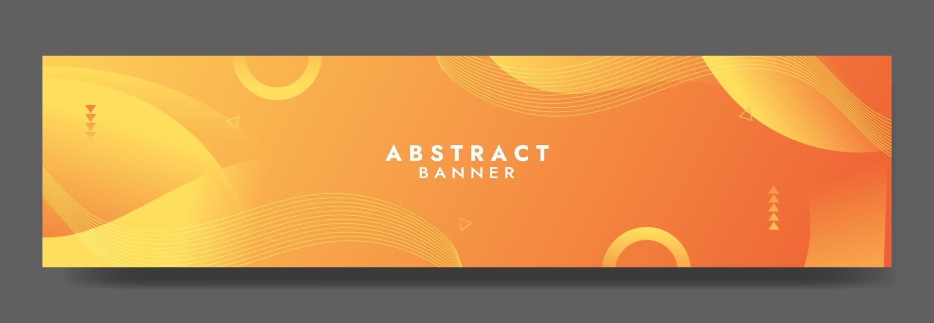 Abstract Orange Fluid Wave Banner Template vector